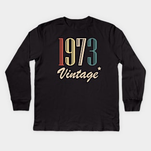 Vintage 1973 Kids Long Sleeve T-Shirt